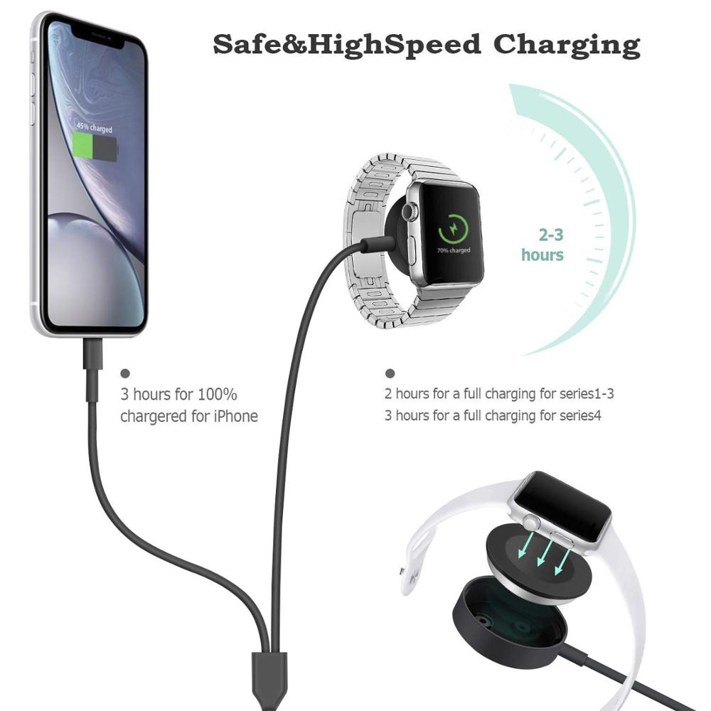 2 in 1 Wireless Charger for Apple Watch Series 1,2,3,4 & 5 & for iPhone